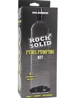 Doc Johnson Rock Solid Penis Pumping Kit Black/Clear