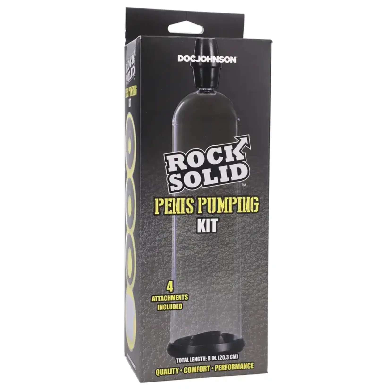 Doc Johnson Rock Solid Penis Pumping Kit Black/Clear