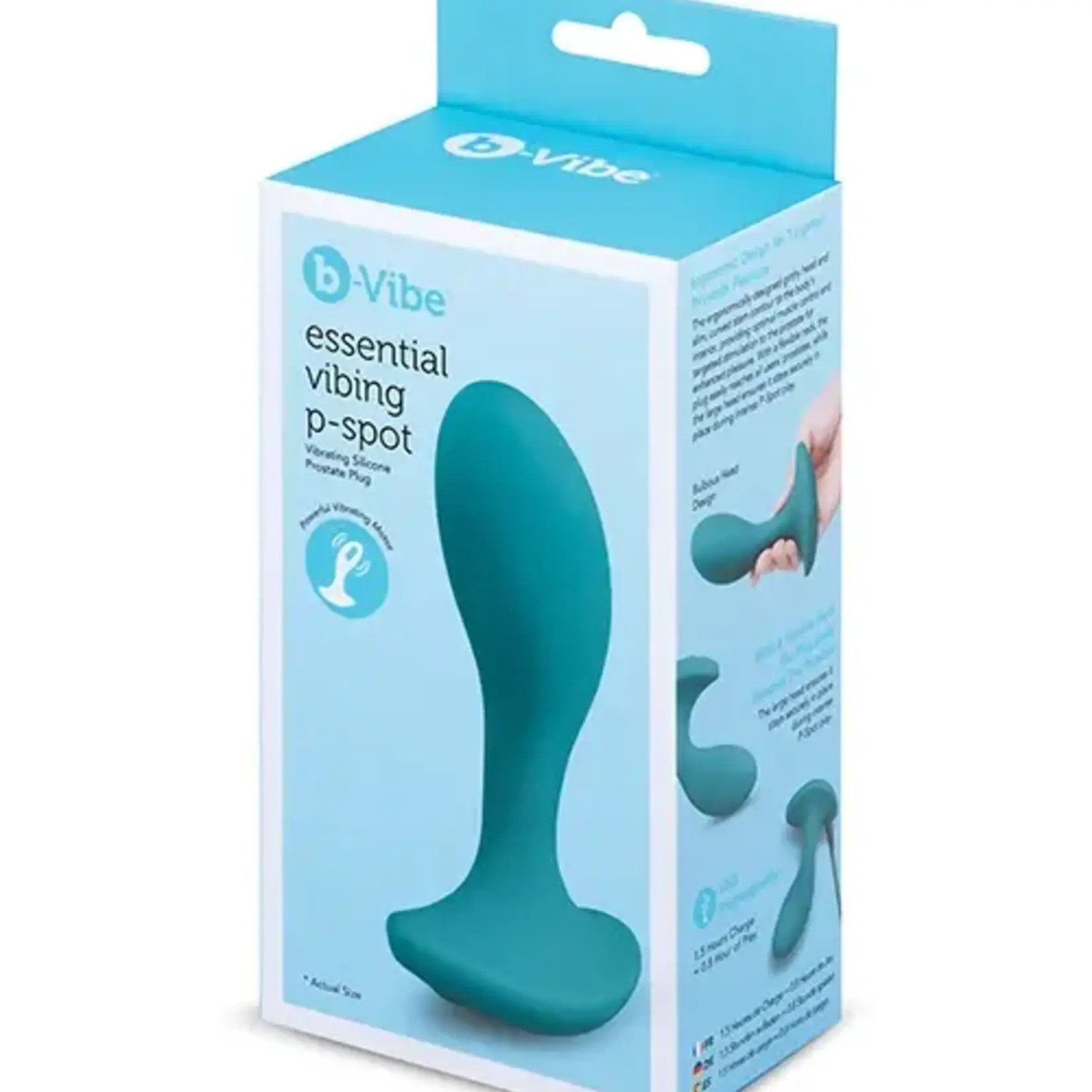 B-Vibe B-Vibe 4 Inch Rechargeable Silicone Prostate Vibrator - Green