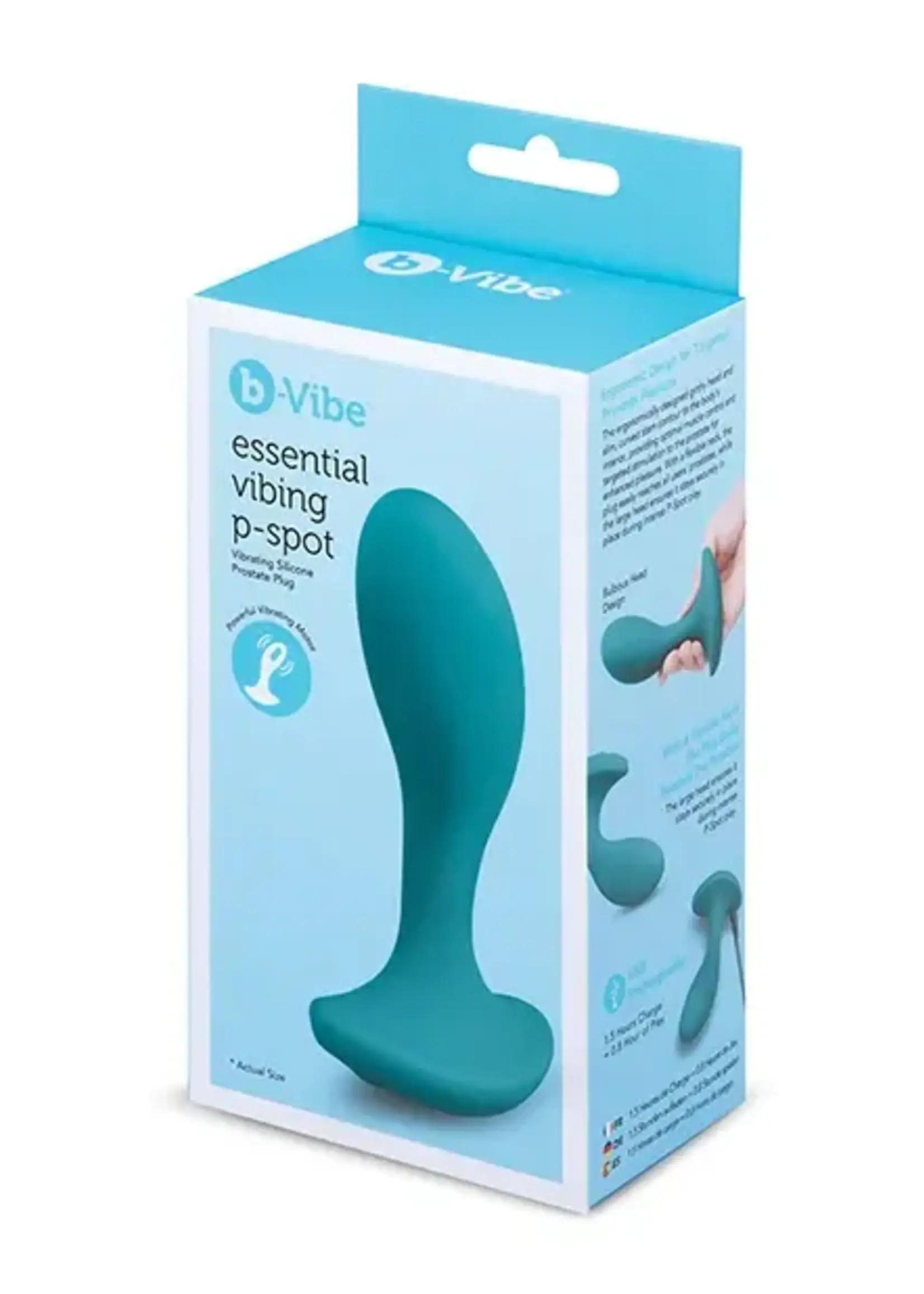 B-Vibe B-Vibe 4 Inch Rechargeable Silicone Prostate Vibrator - Green