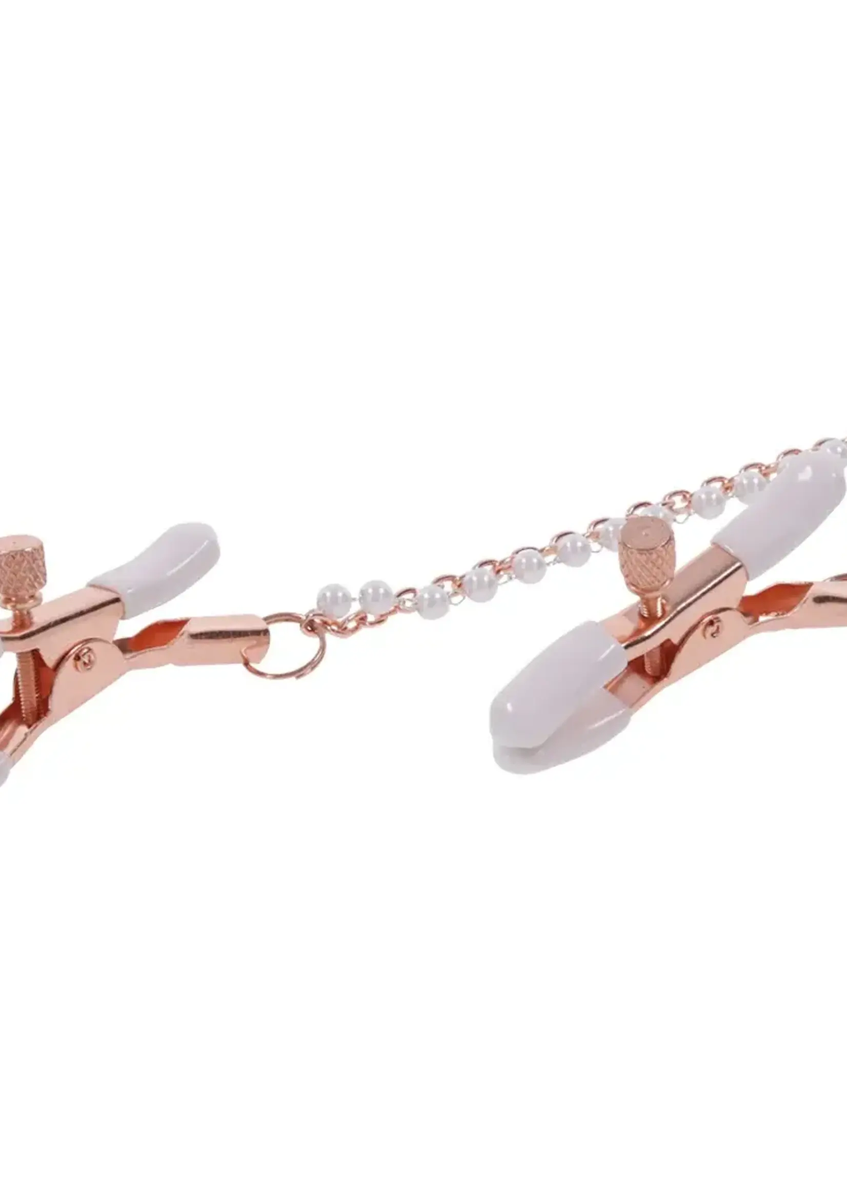 Sportsheets Peaches ‘N Creame Collar With Nipple Clamps - Pink