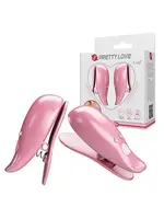 Pretty Love Pretty Love Leaf Wireless Vibrating Nipple Clamps Pink