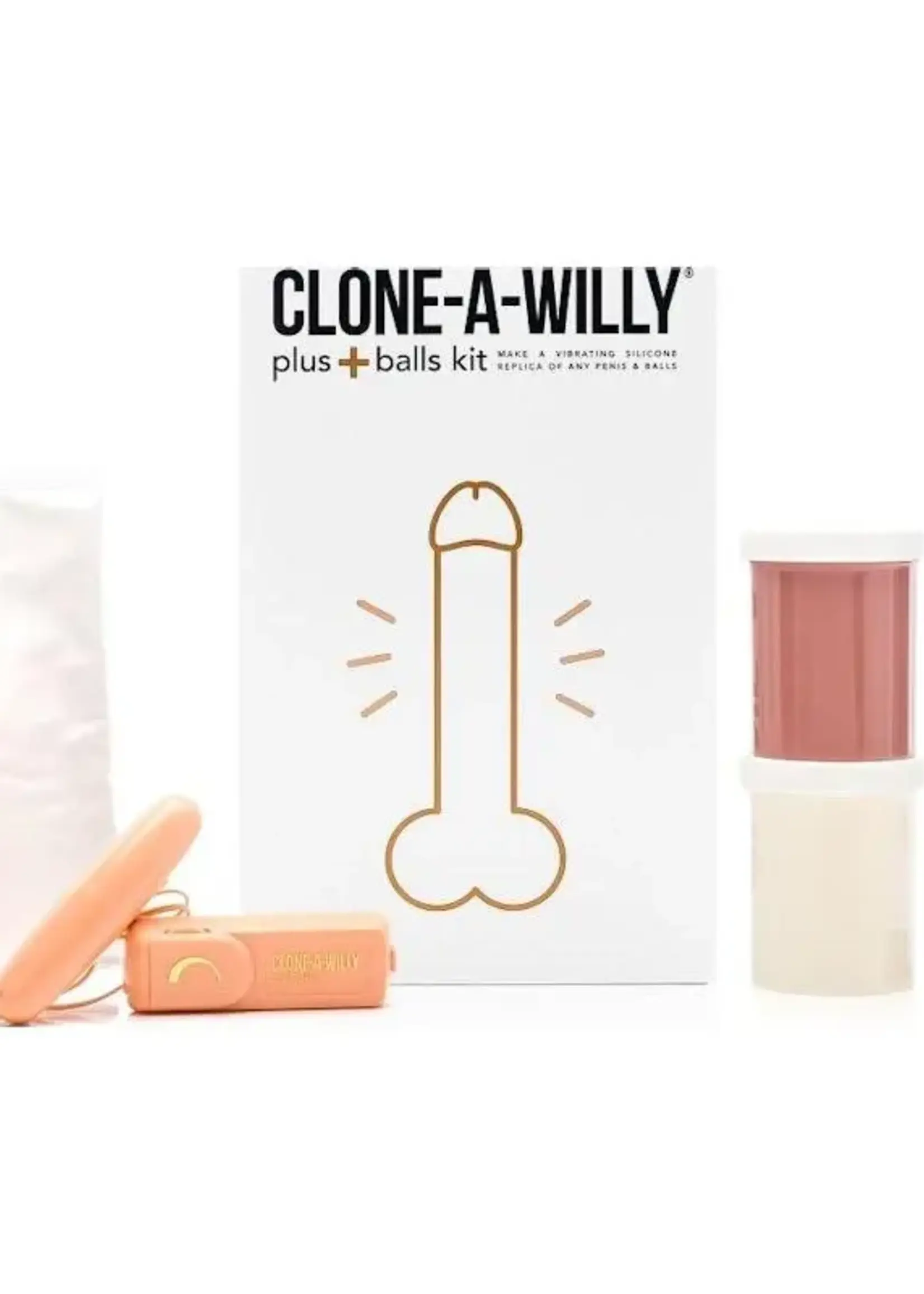 Clone-A-Willy Clone-A-Willy Plus+ Balls Medium Skin Tone Silicone Kit
