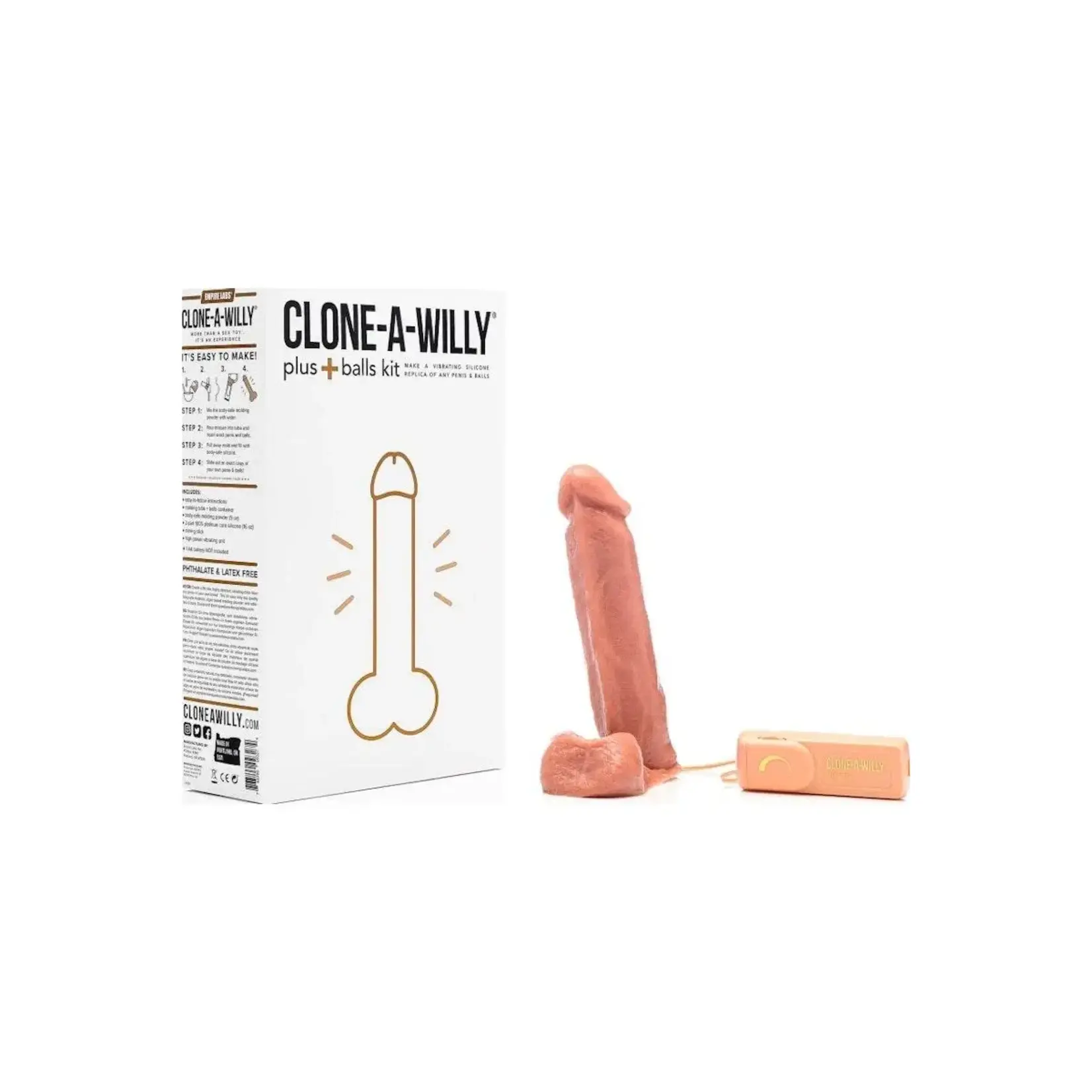 Clone-A-Willy Clone-A-Willy Plus+ Balls Medium Skin Tone Silicone Kit