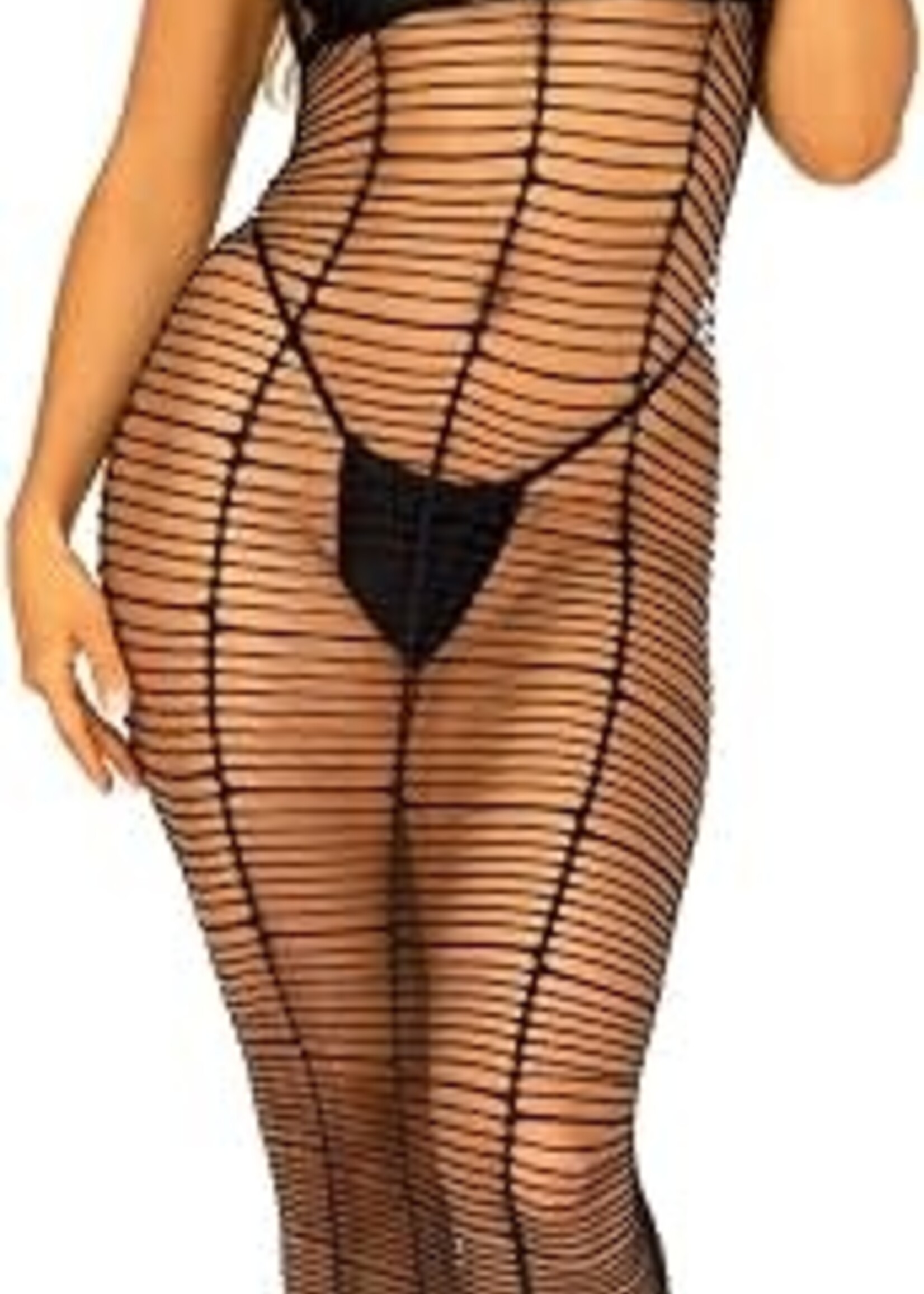 Leg Avenue Horizontal Net Maxi Dress - O/S