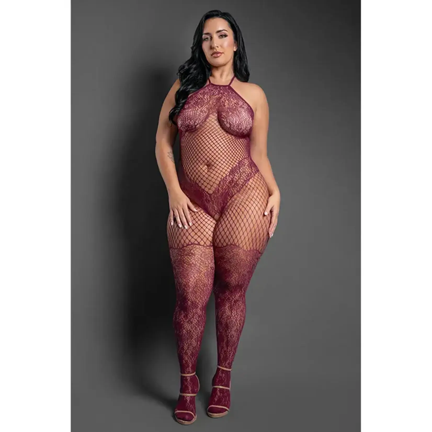 Fantasy Lingerie Our Moment Crotchless Bodystocking Queen Size