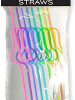Little Genie Glitterati Silly Penis Straws 8 Pack