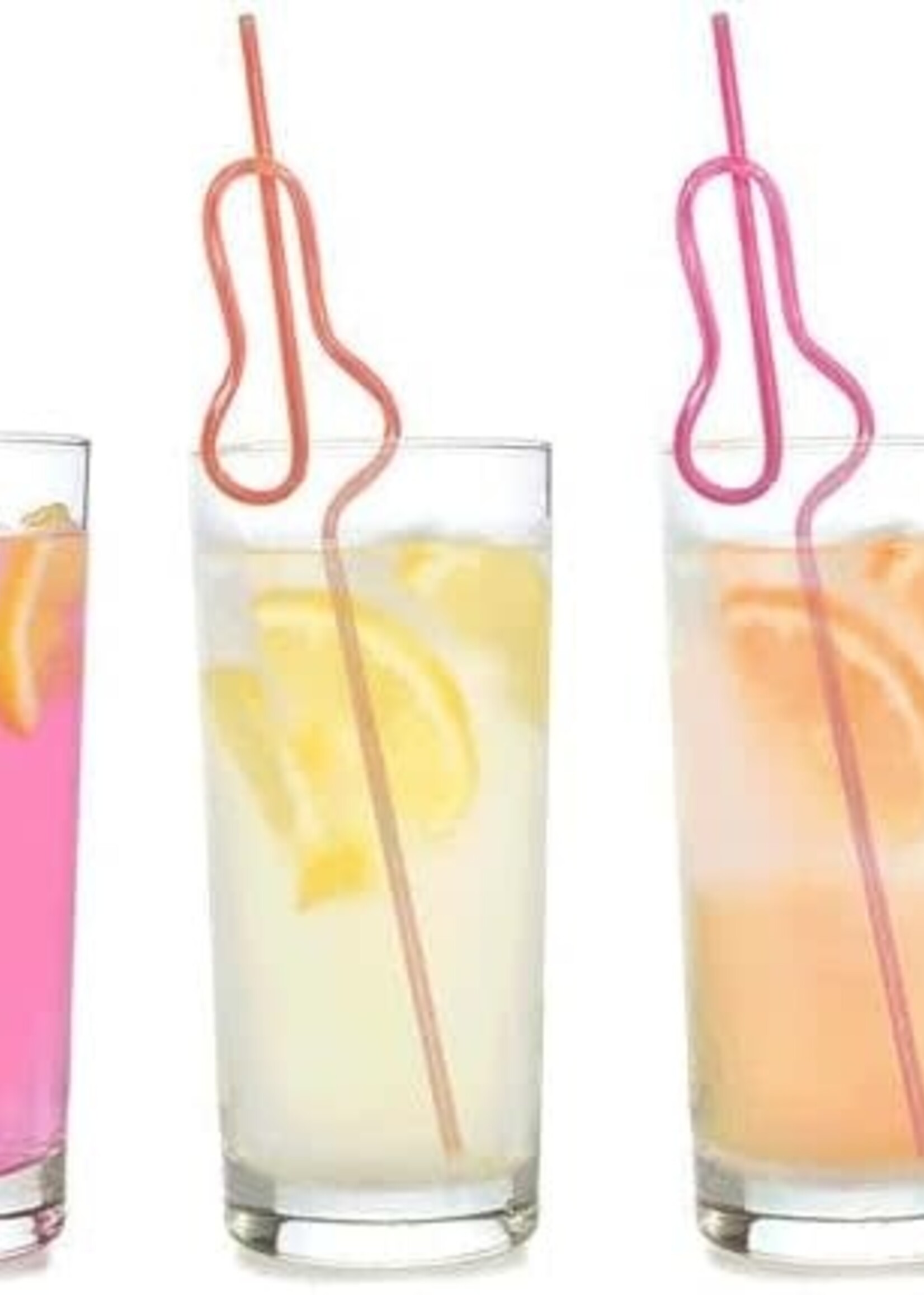 Little Genie Glitterati Silly Penis Straws 8 Pack