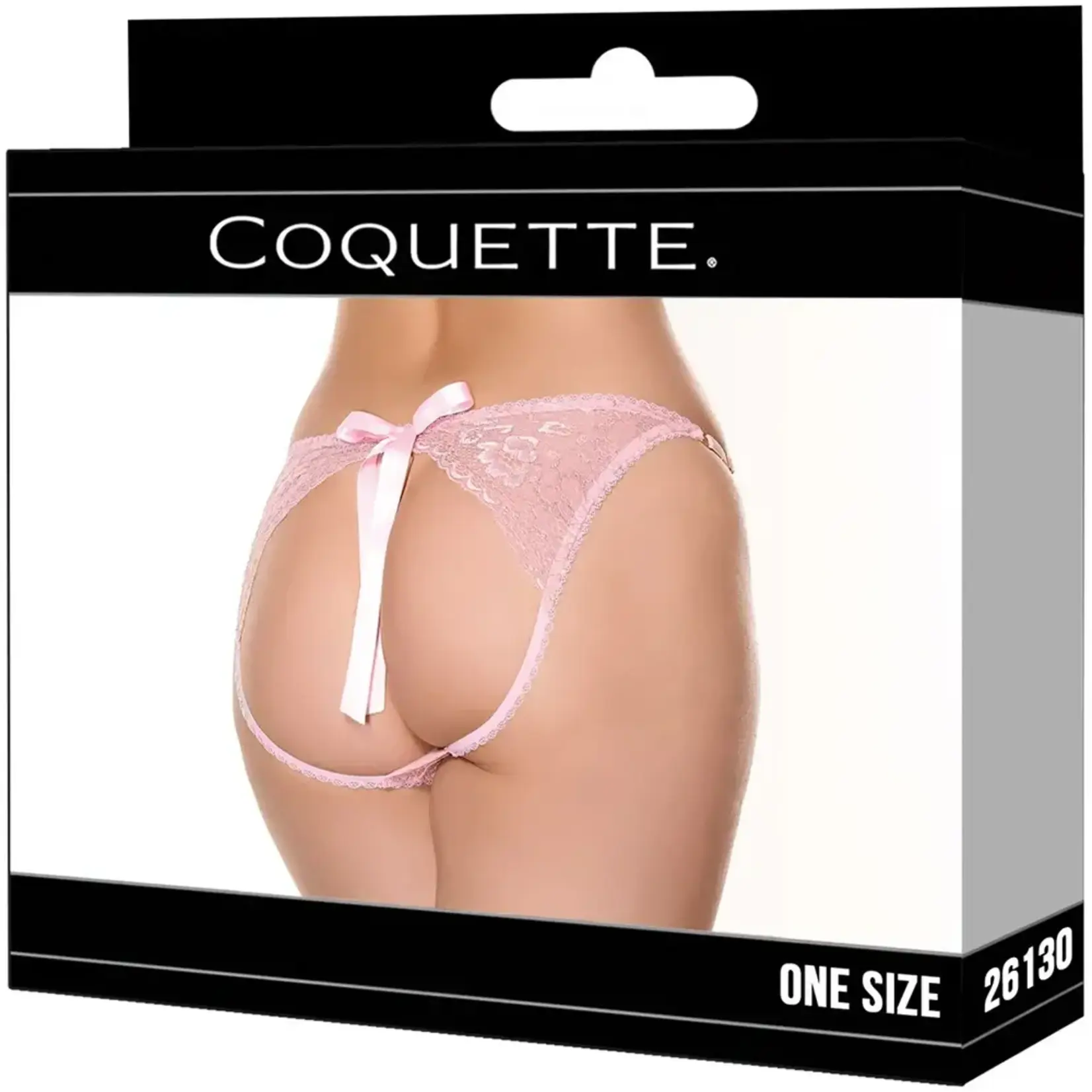 Coquette Lingerie Coquette Petal Kiss Open-Back Panty Pink One Size