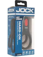 Curve Toys Hard-On Vibrating Rechargeable Silicone Cock Ring with Clit Stimulator - Black