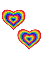 Pastease Pastease Love Velvet Rainbow Pumping Heart Nipple Pasties