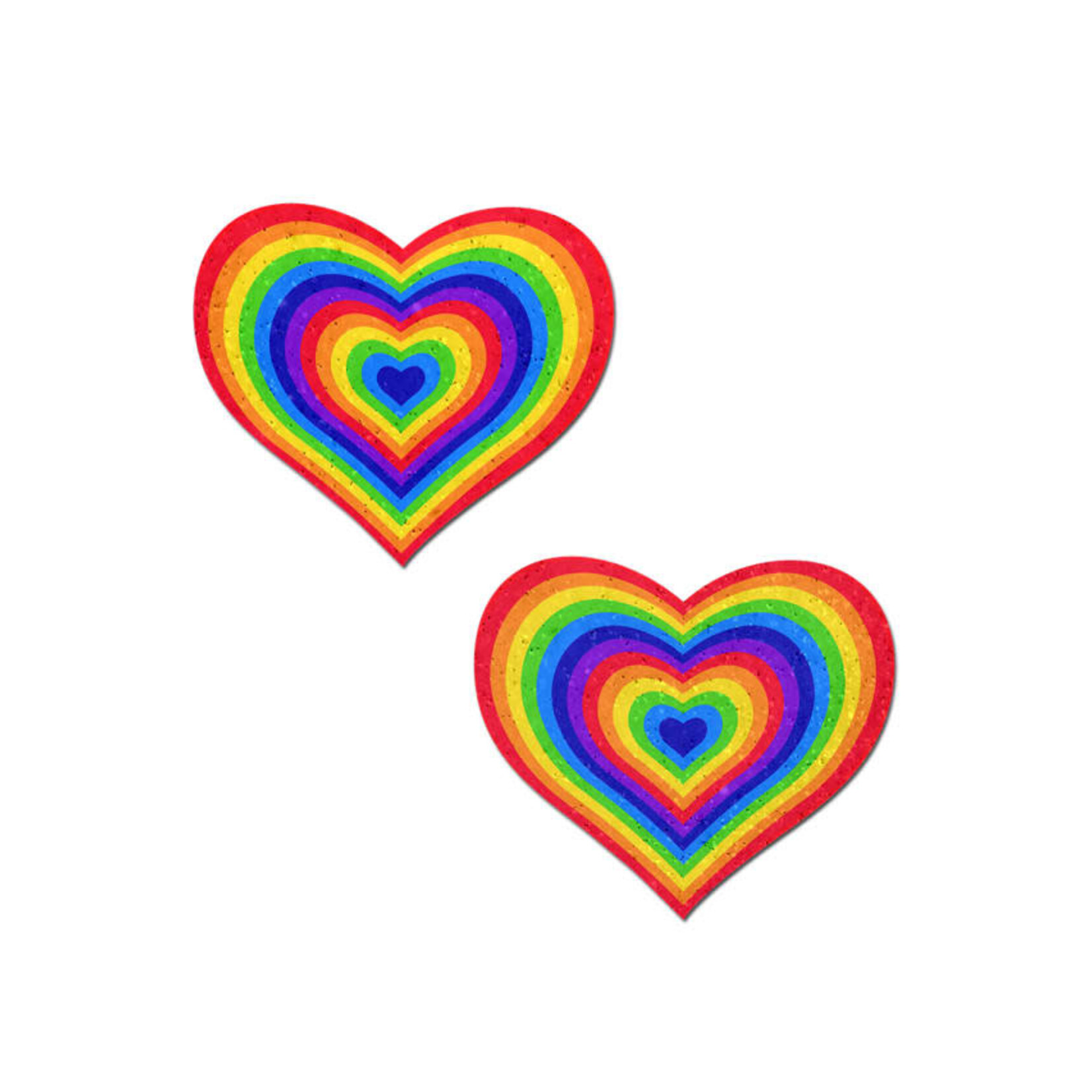 Pastease Pastease Love Velvet Rainbow Pumping Heart Nipple Pasties