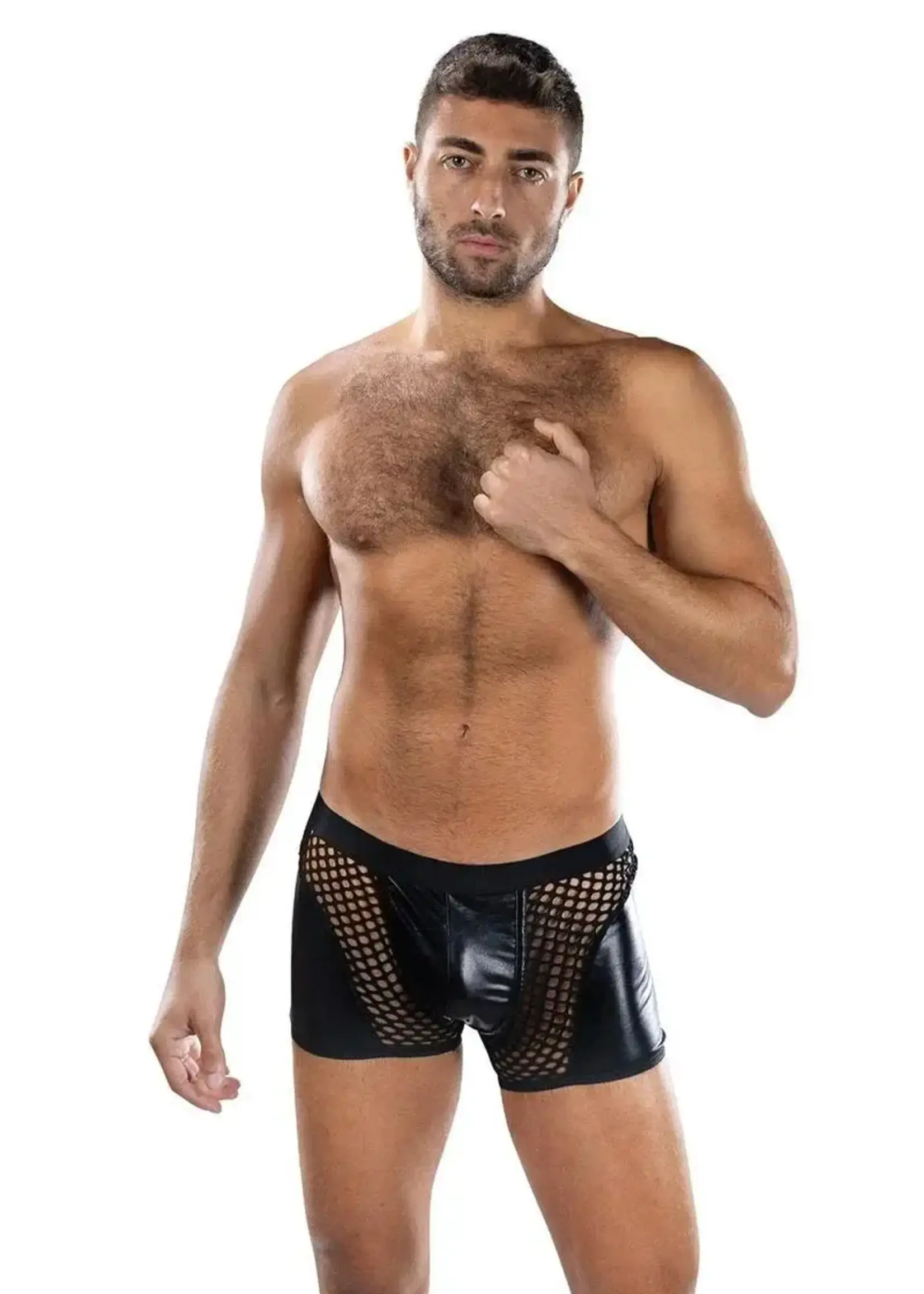 Envy Sheer Contrast Boxer Briefs - Os - Black
