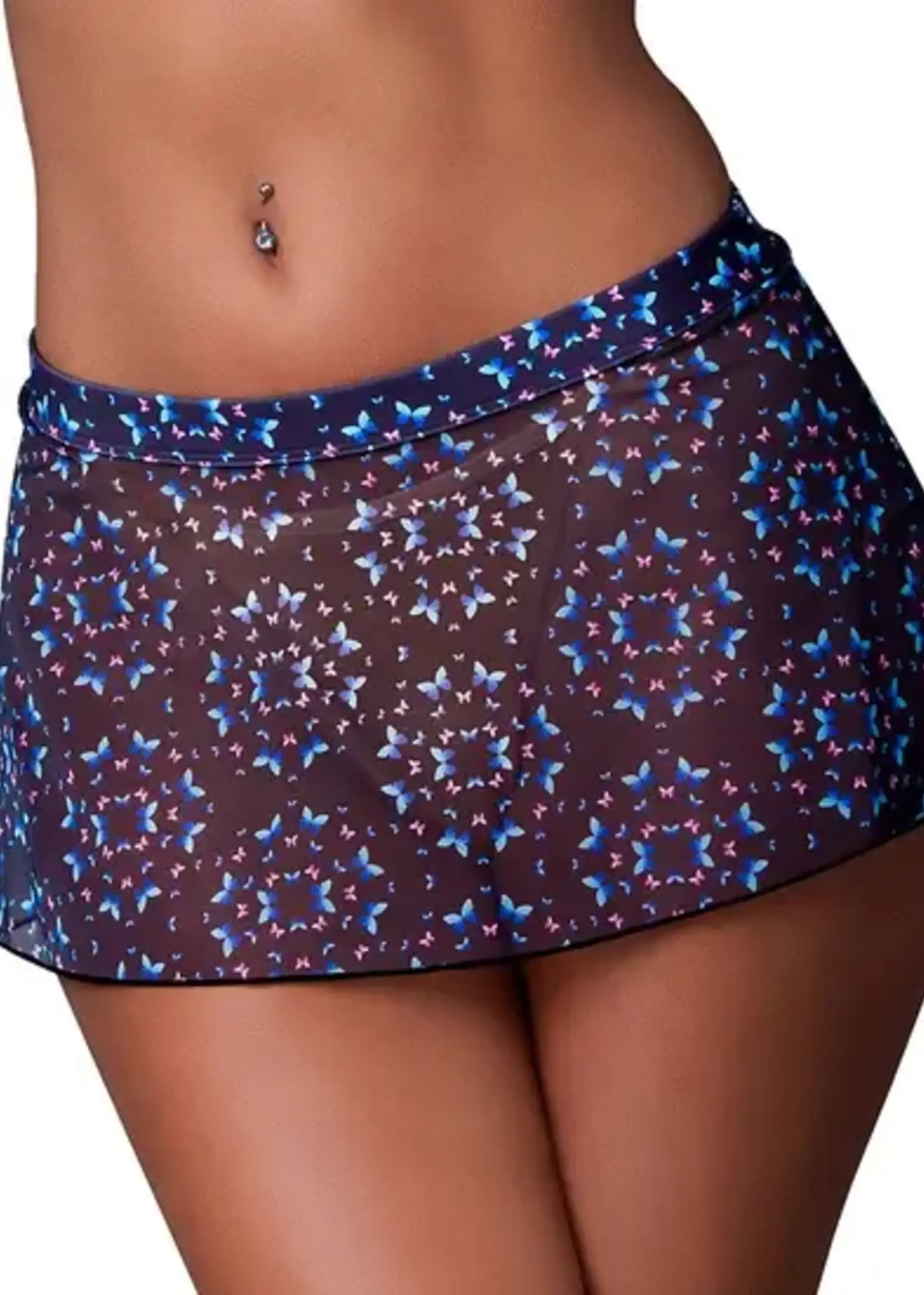 Fantasy Lingerie Hazy Dayz Skirt Butterfly S/M