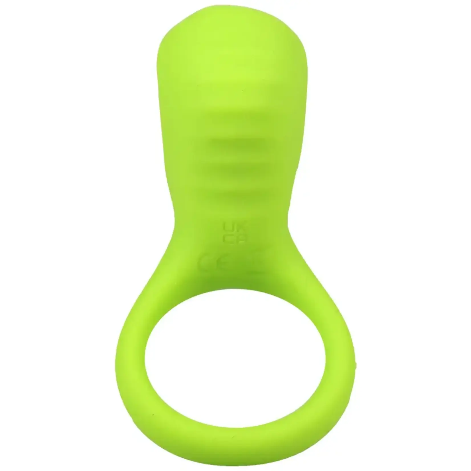 Doc Johnson Mood Play Vibrating Rechargeable Silicone Cock Ring - Green/Pink