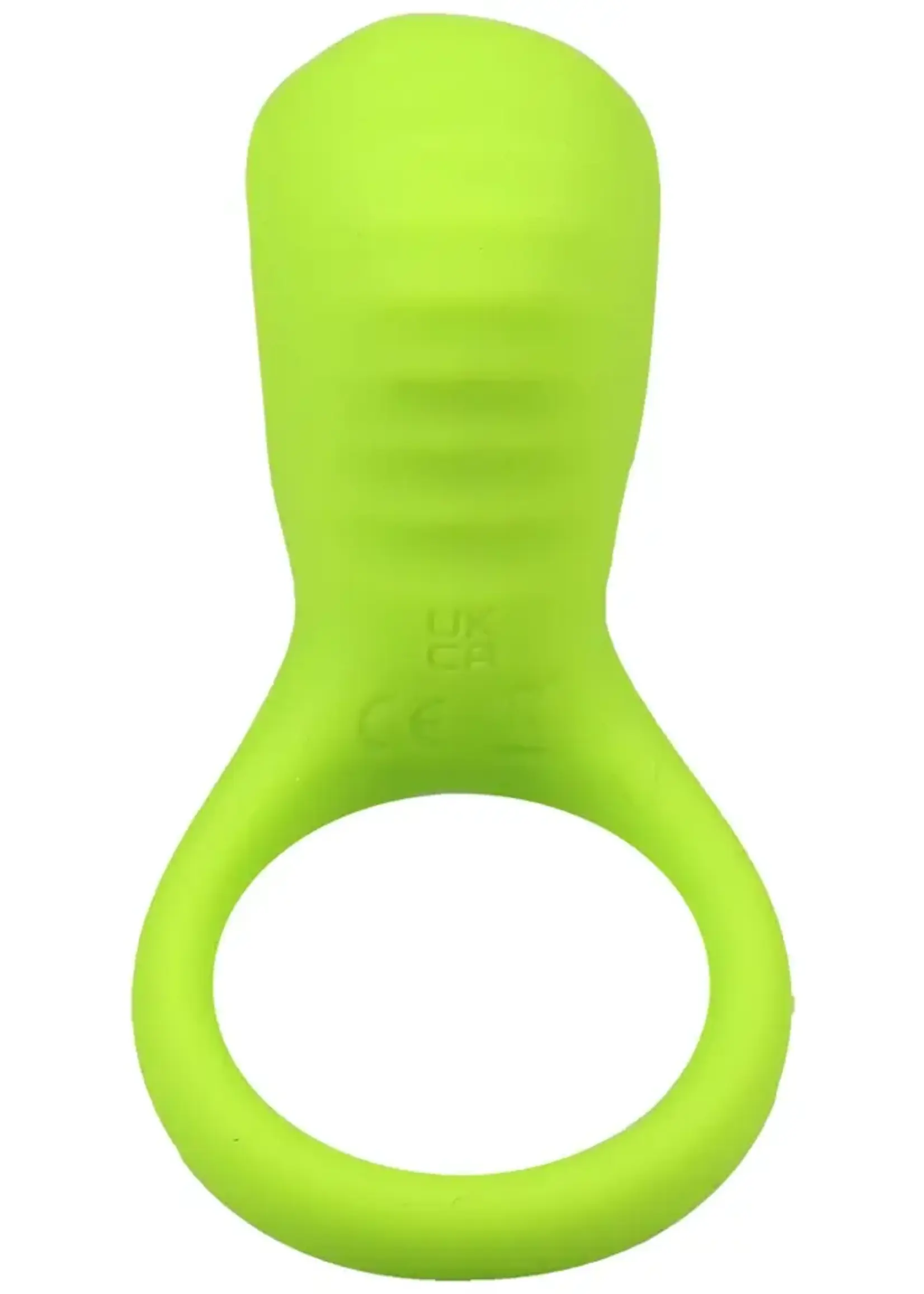 Doc Johnson Mood Play Vibrating Rechargeable Silicone Cock Ring - Green/Pink