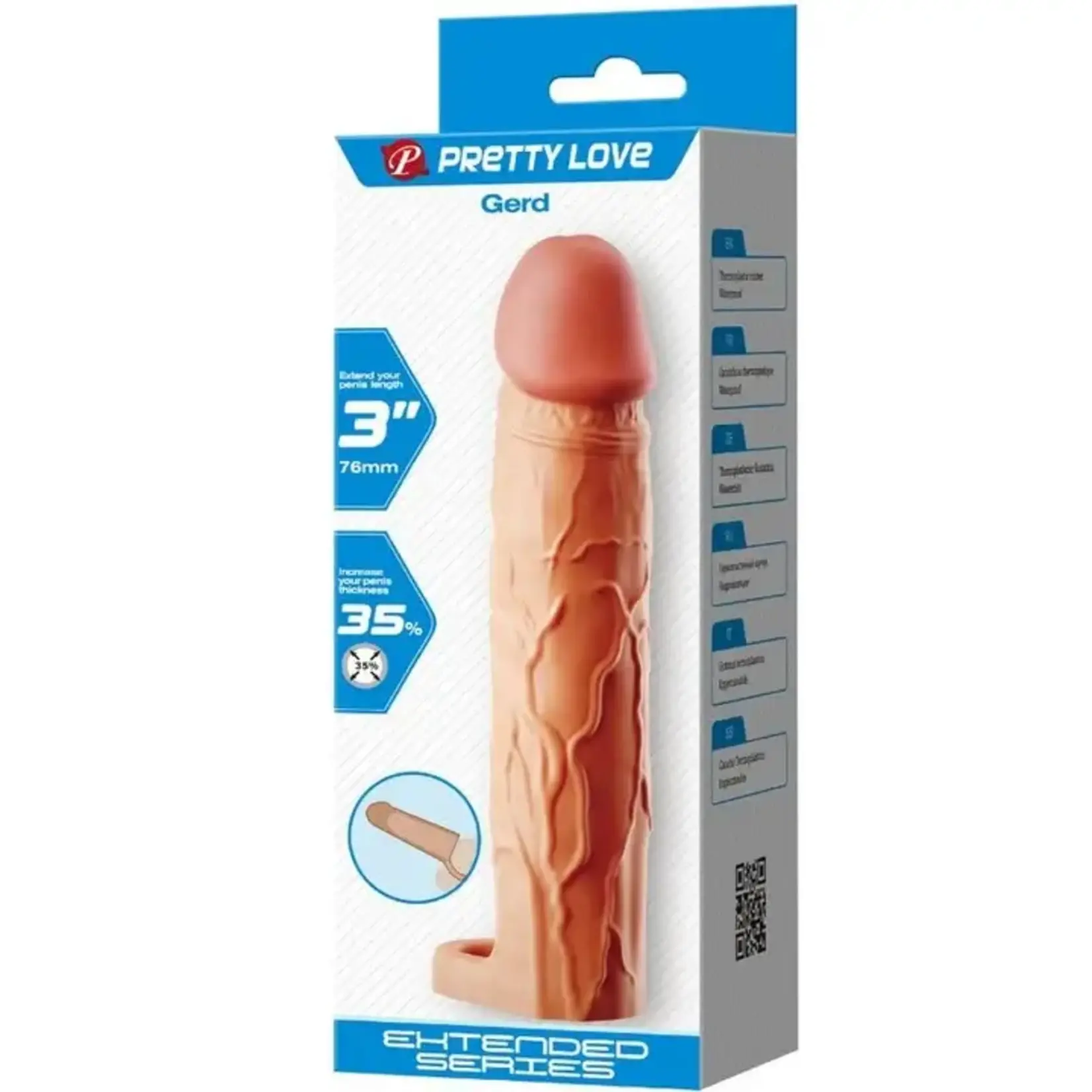 Pretty Love Gerd Extended Penis Sleeve - Light