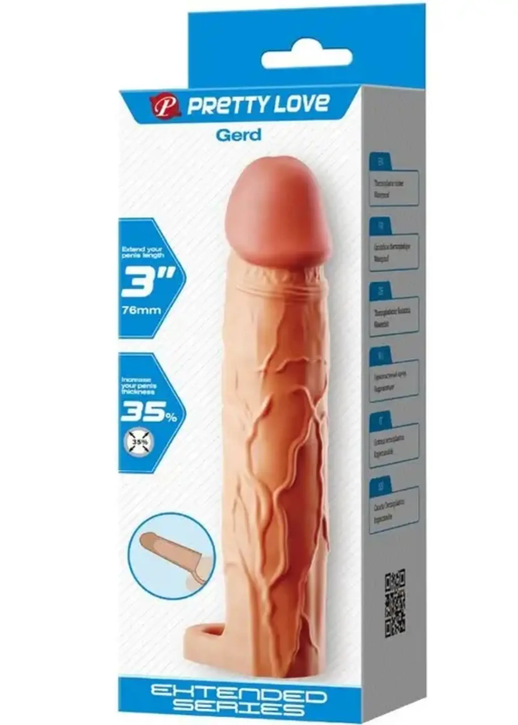 Pretty Love Gerd Extended Penis Sleeve - Light