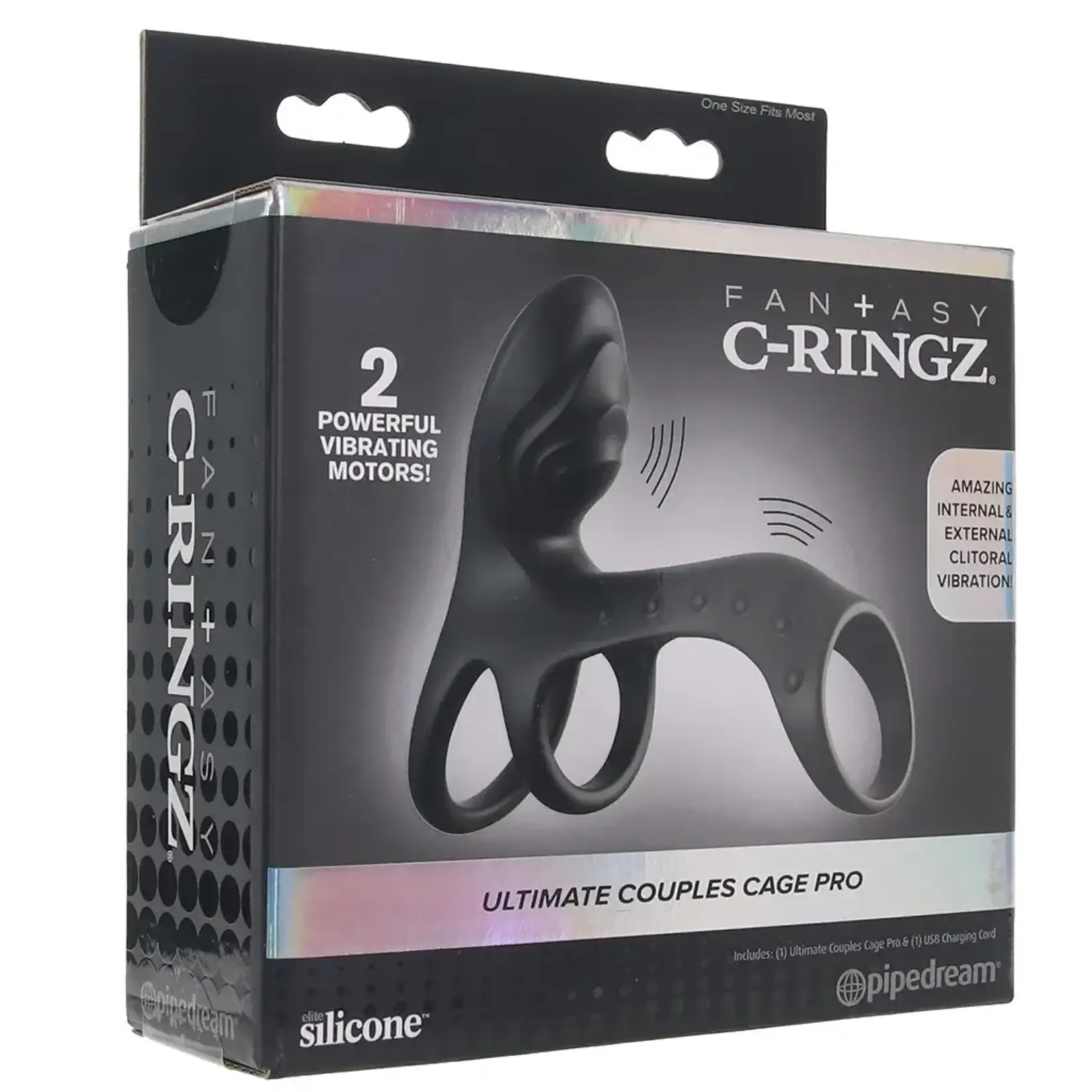 Pipedream Fantasy C-Ringz Ultimate Couples Cage Pro - Black