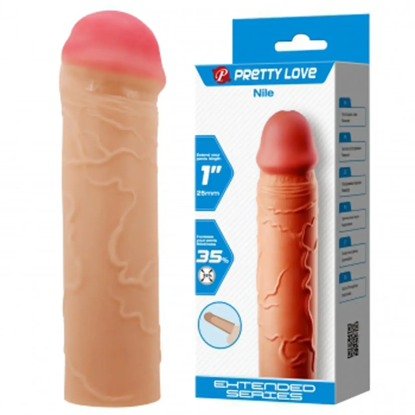 Pretty Love Nile Extended Penis Sleeve - Light
