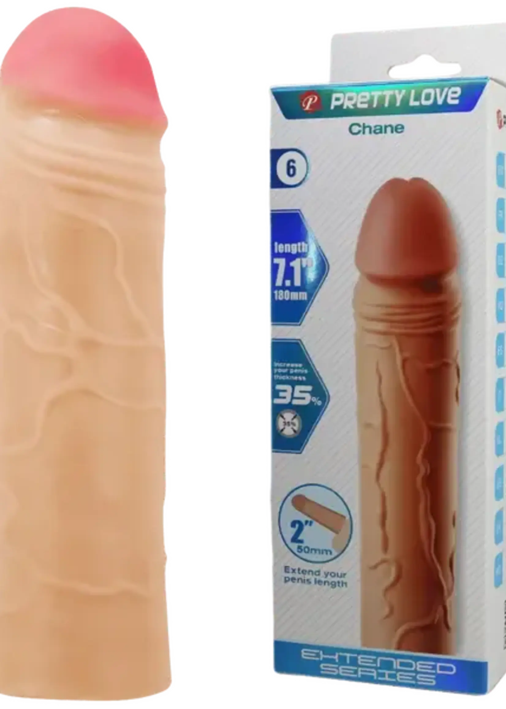 Pretty Love Chane Extended Penis Sleeve - Light