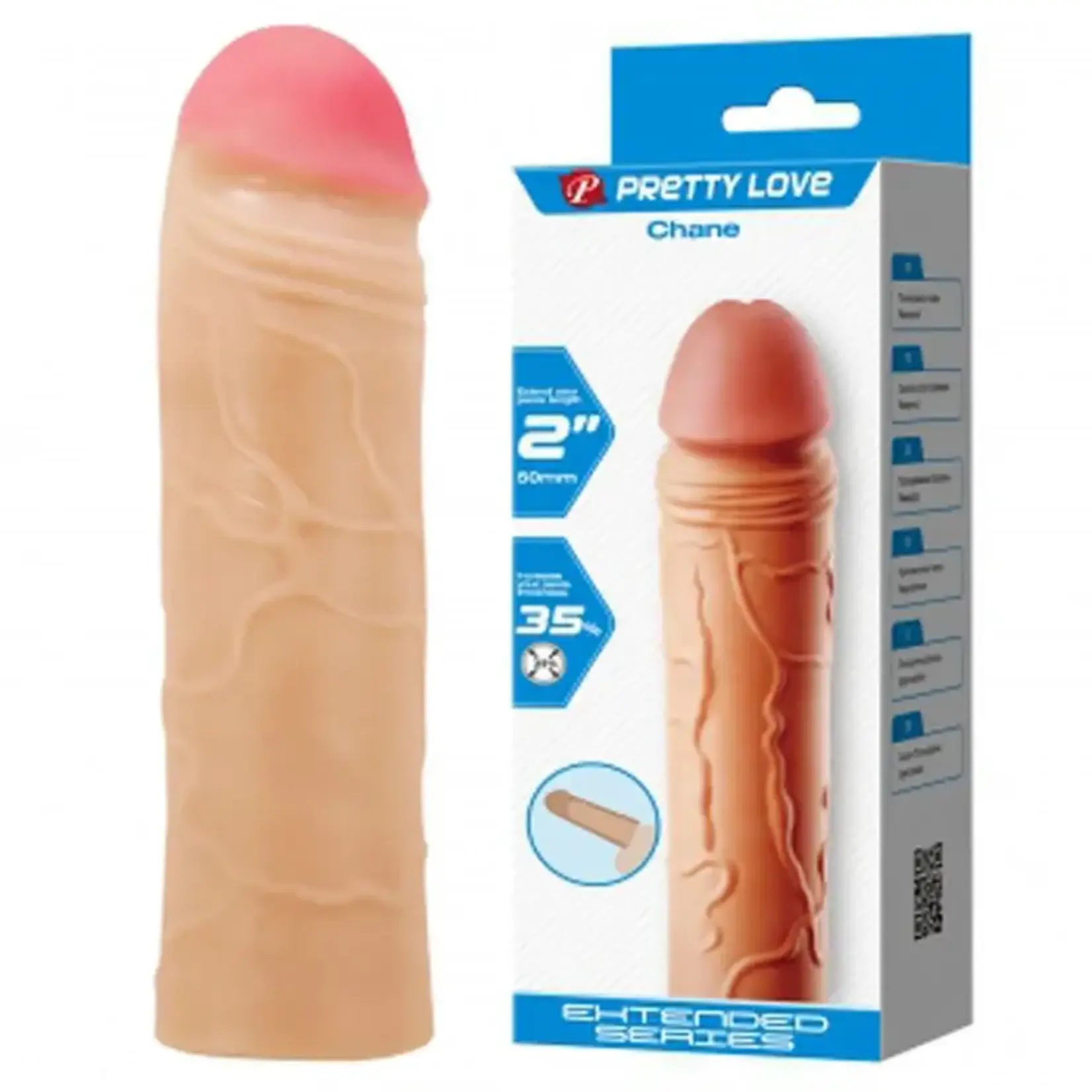 Pretty Love Chane Extended Penis Sleeve - Light
