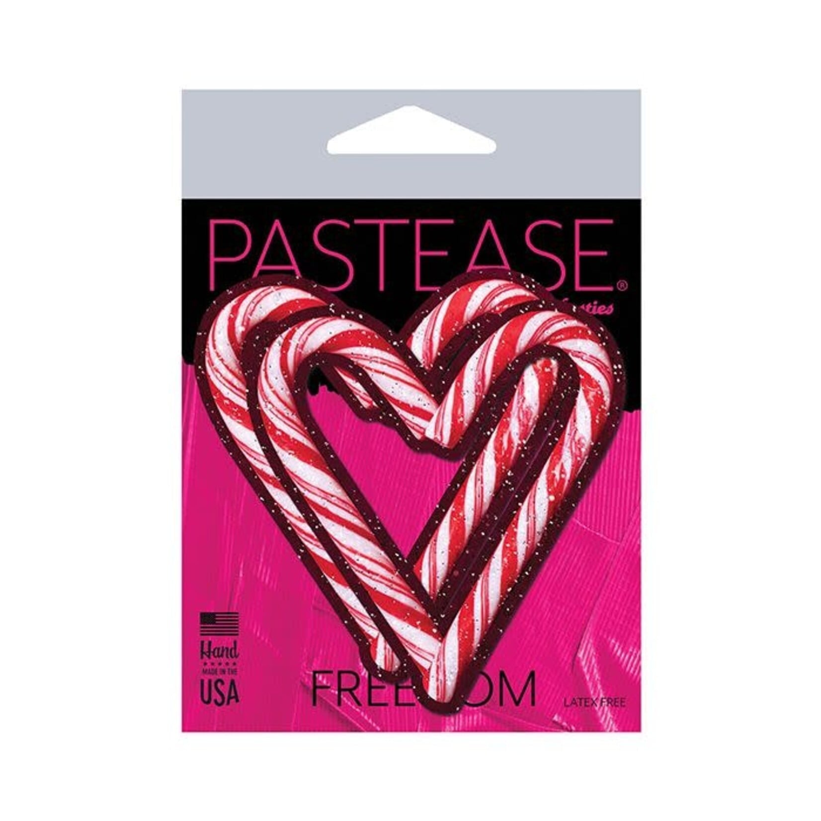 Pastease Pastease Holiday Candy Cane Heart - Red/White O/S