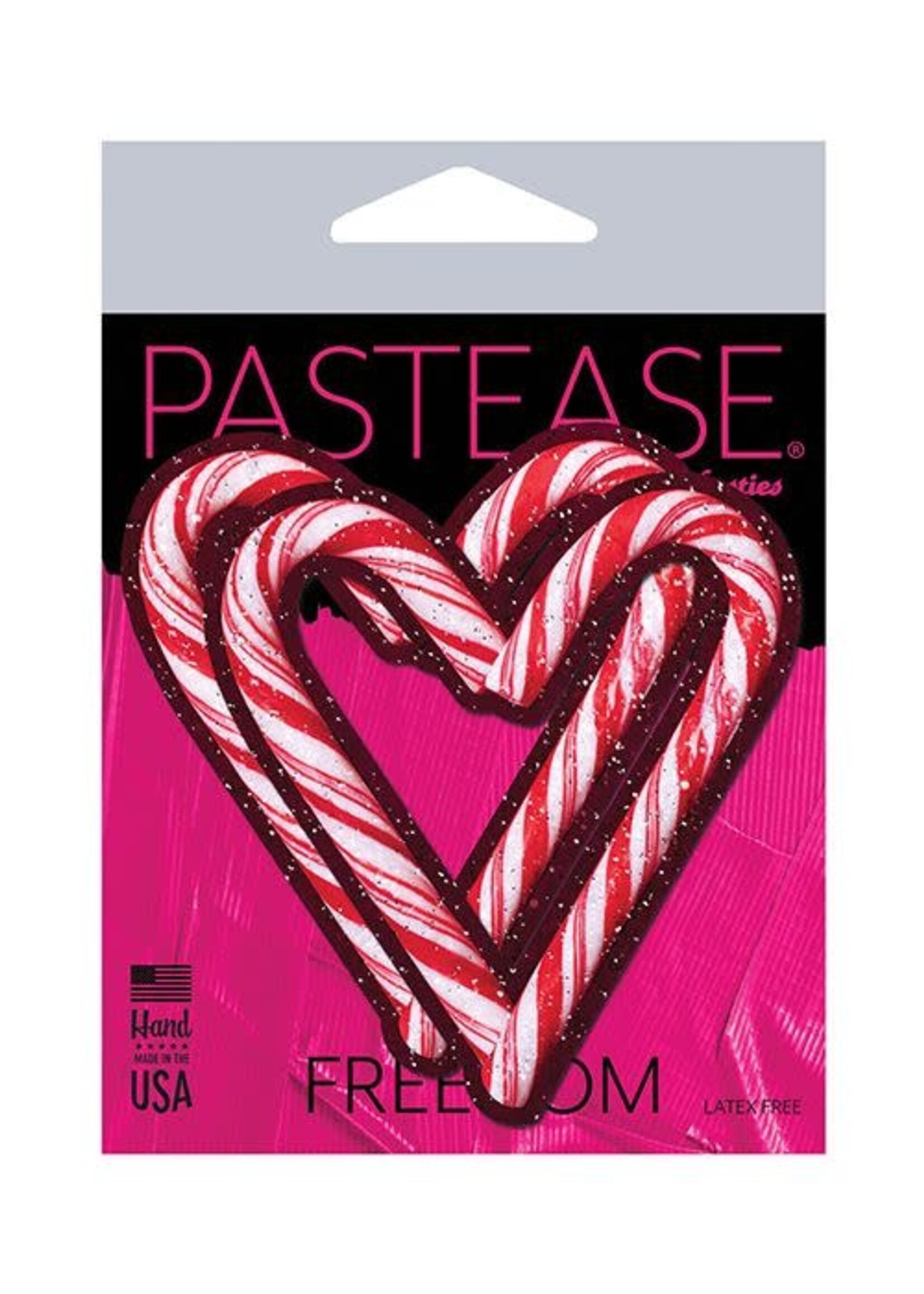 Pastease Pastease Holiday Candy Cane Heart - Red/White O/S
