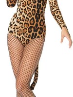 Leg Avenue Leg Avenue Wildcat Keyhole Teddy with Tail and Ear Headband (2 Piece) - Leopard