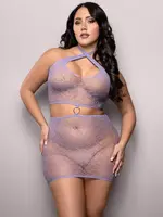 Fantasy Lingerie Serendipity Rhinestone Halter Dress Queen Size