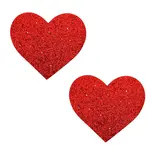 Neva Nude Ravish Me Red Glitter I Heart U Nipztix Pasties