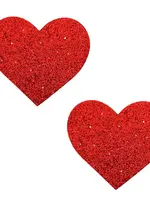 Neva Nude Ravish Me Red Glitter I Heart U Nipztix Pasties