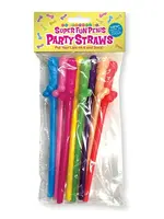 Little Genie Super Fun Penis Straws - Multicolor