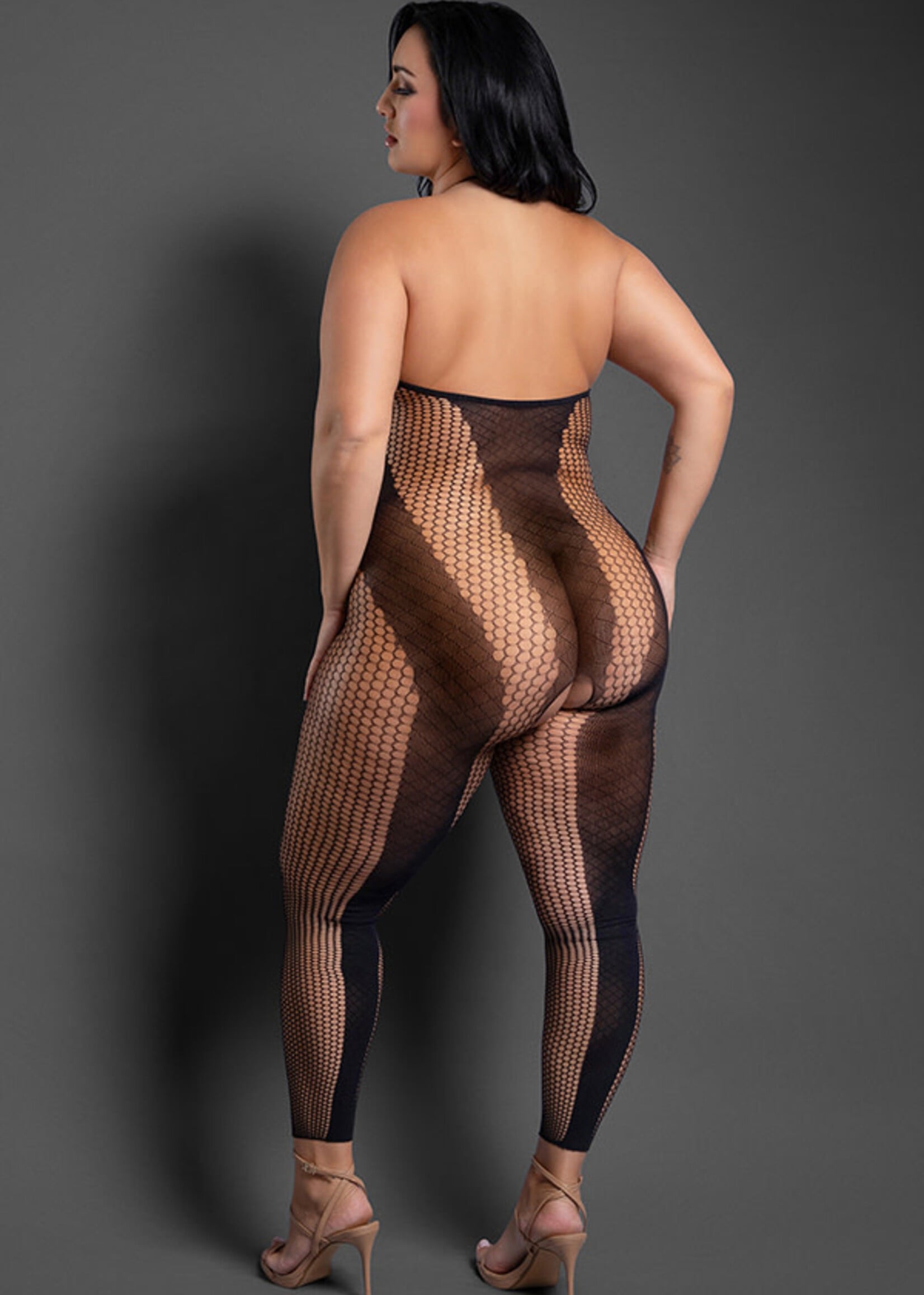 Fantasy Lingerie Make Your Move Footless Open Crotch Bodystocking Queen Size