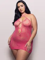 Fantasy Lingerie Call Me Baby Criss-Cross Halter Dress Queen Size