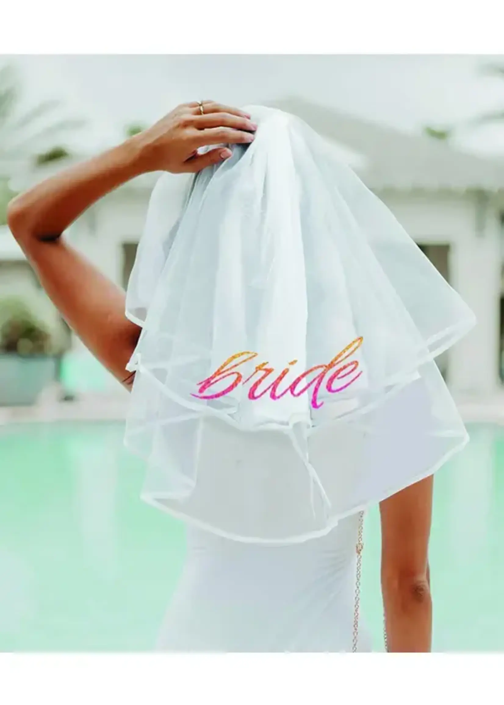 Little Genie Glitterati Bride Veil - White
