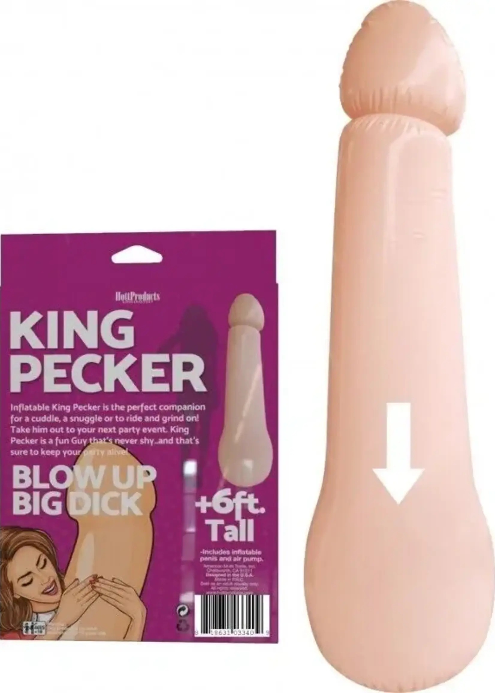 HOTT PRODUCTS King Pecker 6 Foot Giant Inflatable Penis