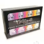 Little Genie Glitterati Penis 6 oz. Drinking Glass 4 Pack