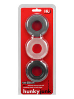 Oxballs Hunkyjunk Huj3 C-Ring 3 Pk - Tar / Multi