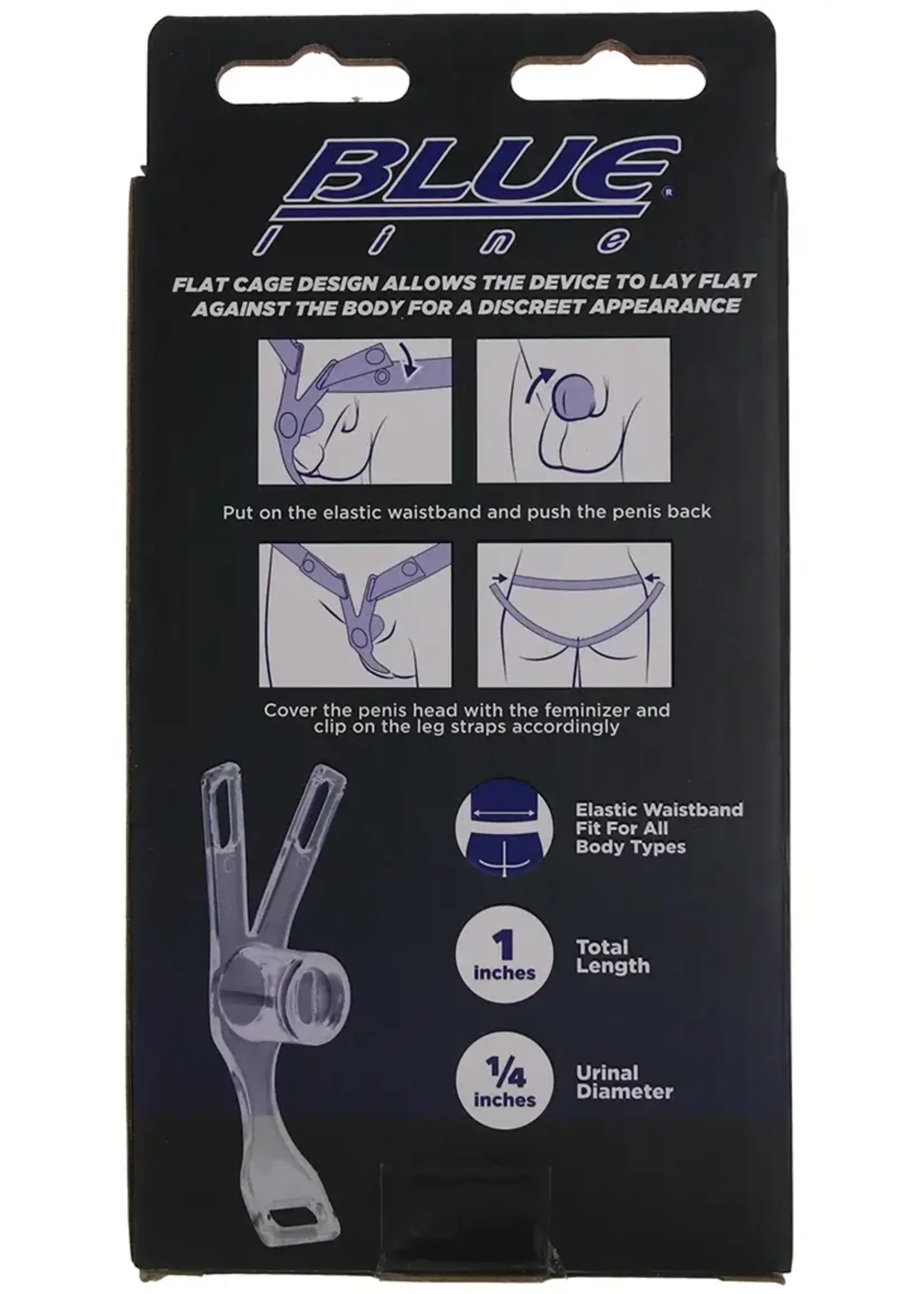 Blue Line Men Piss-Thru Flying "V" Male To Female Inversion Feminizer Transformation Device