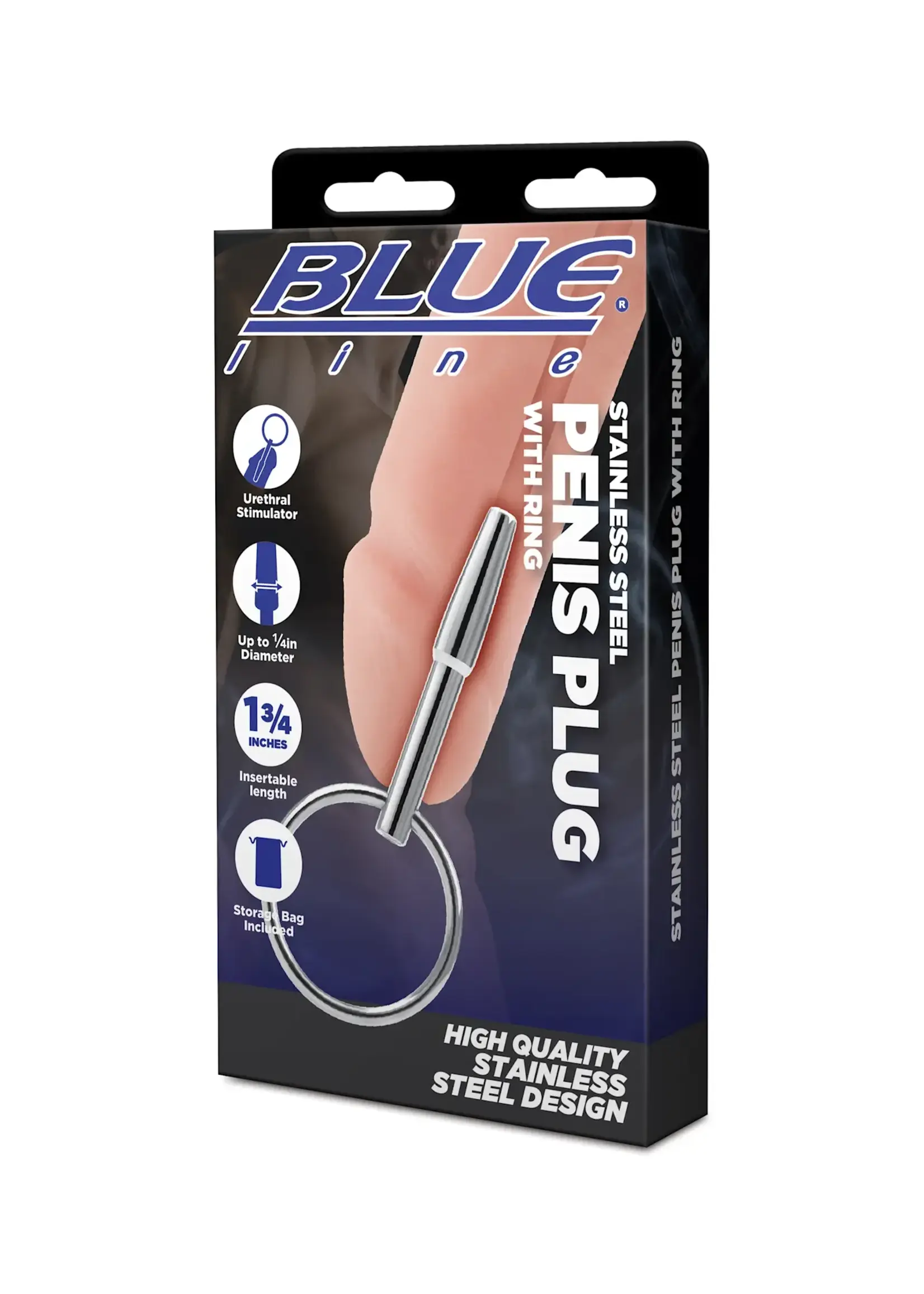 Rouge Garments Stainless Steel Penis Plug With Ring