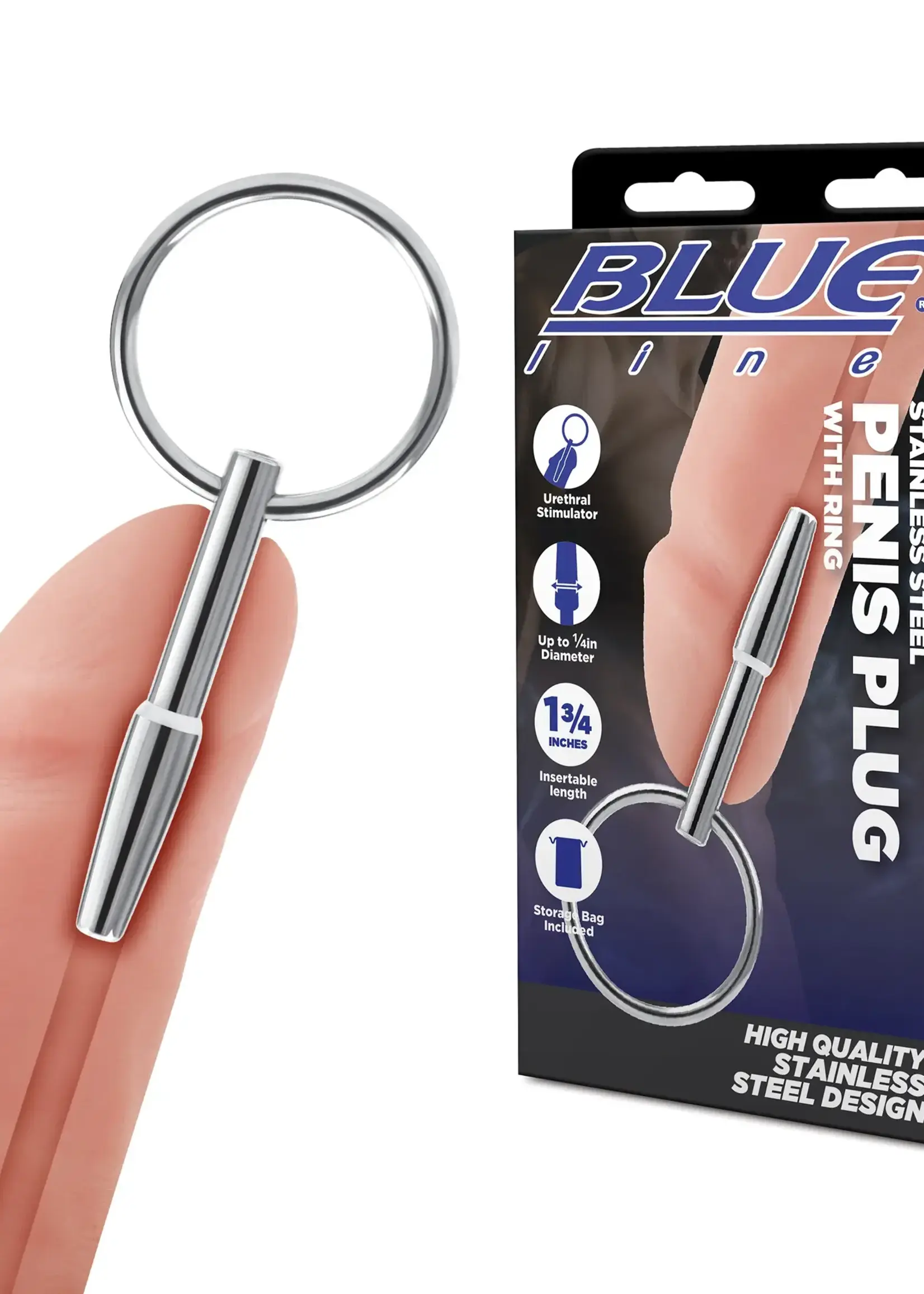Rouge Garments Stainless Steel Penis Plug With Ring