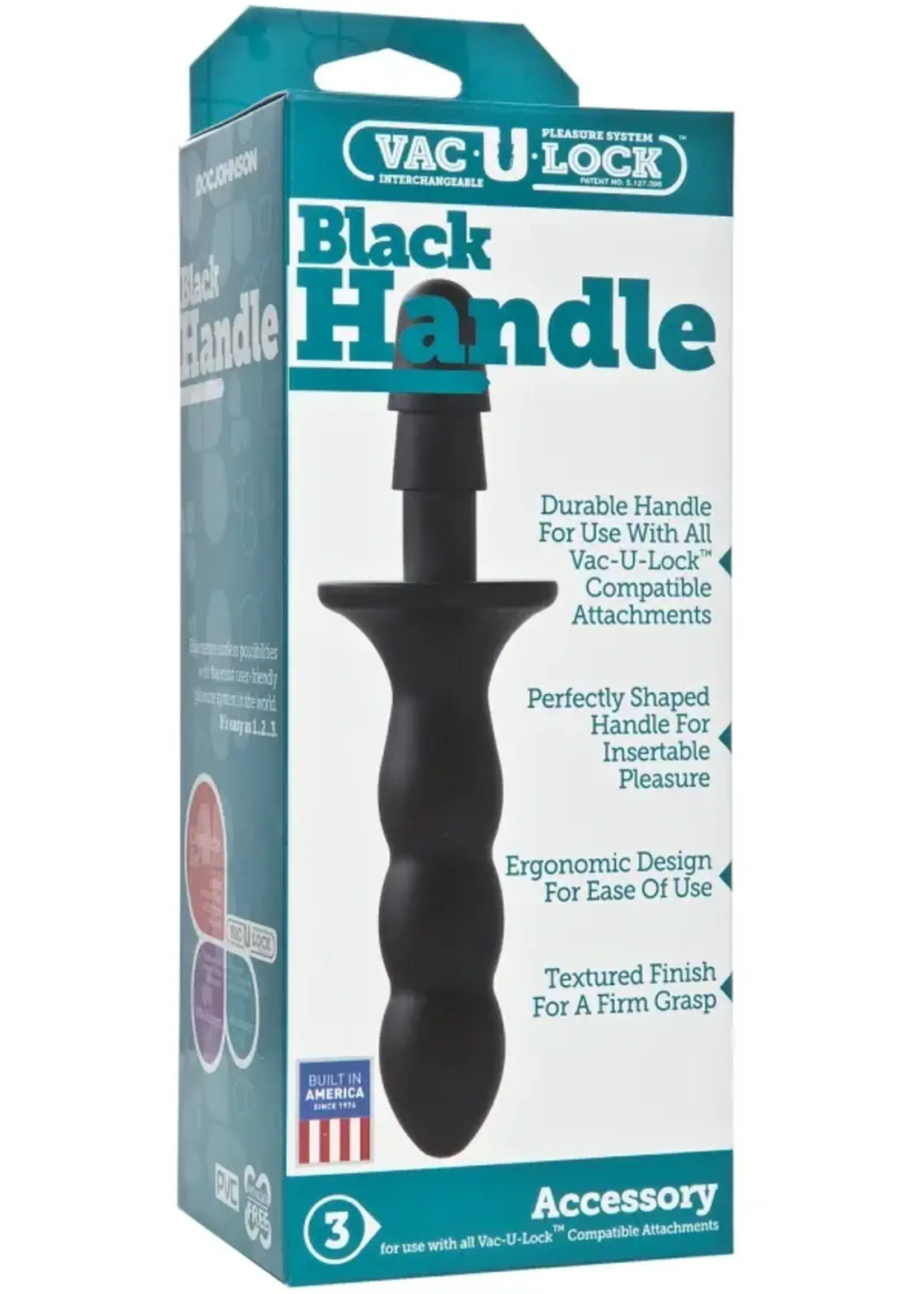 Doc Johnson Vac-U-Lock Black Handle Black