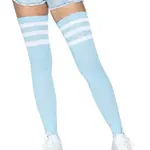 Leg Avenue Leg Avenue Athlete Thigh Hi 3 Stripe Top - OS - Light Blue