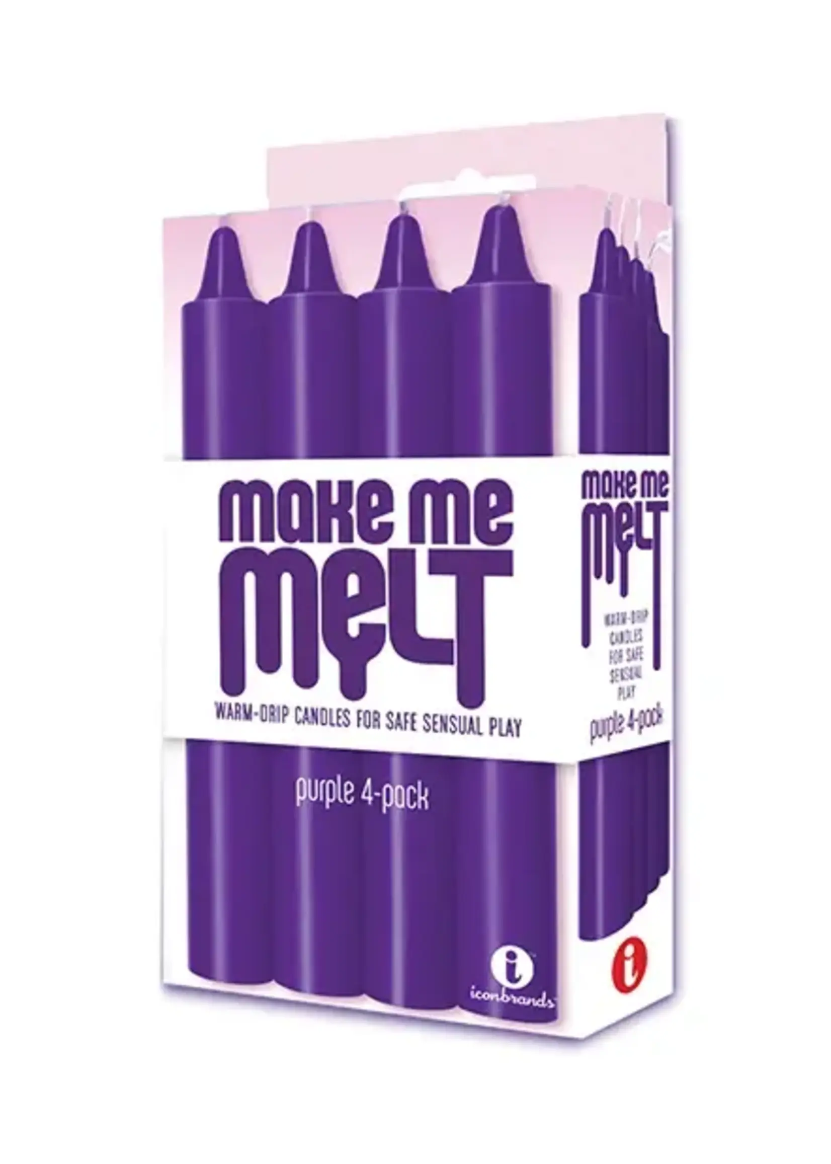 Icon Brands Make Me Melt Drip Candles (4 Pack) - Purple