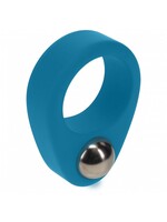 Shots Levelz Levelz Liquid Silicone Single Weighted Ball Cock Ring Teal