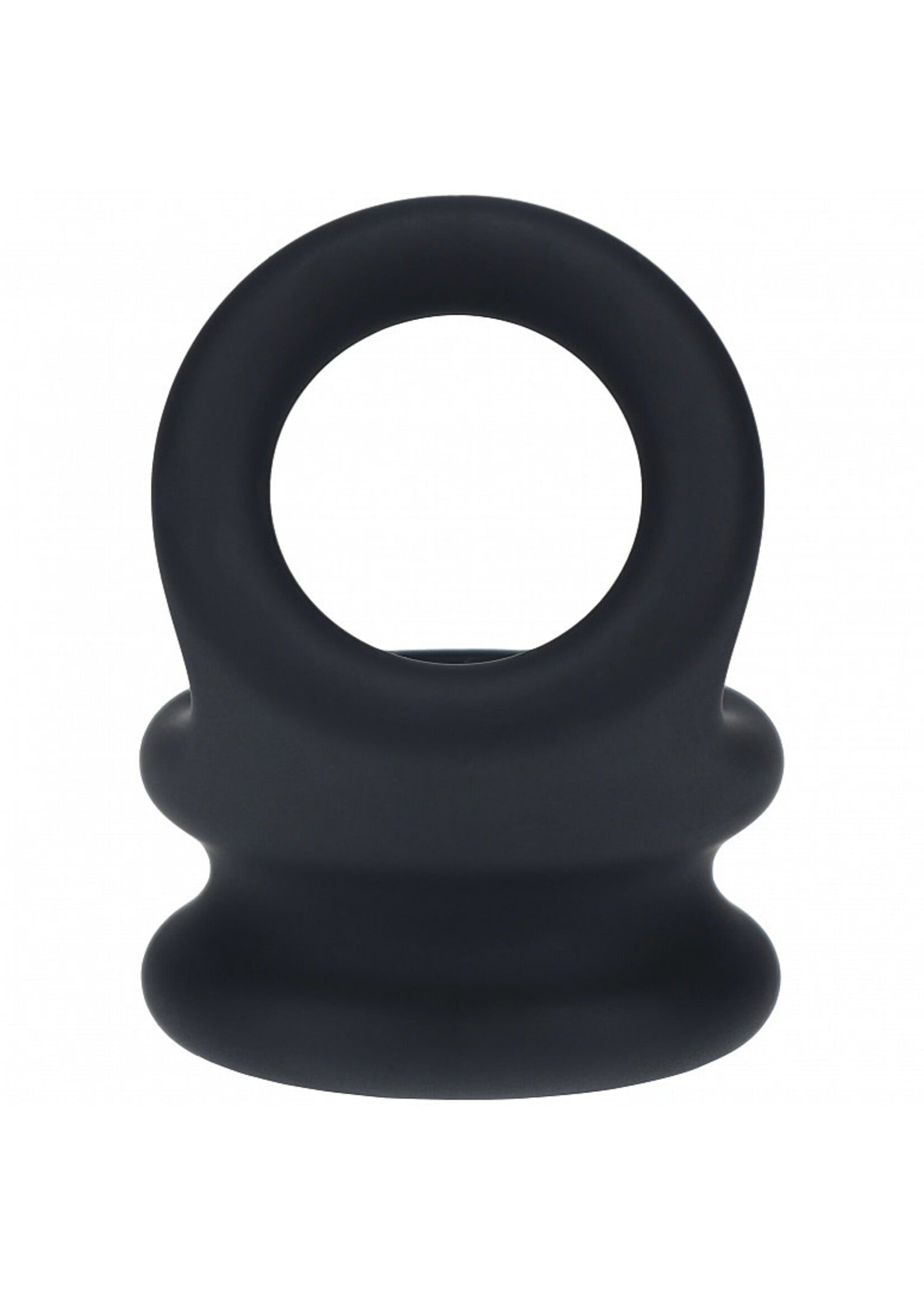 Shots Levelz Levelz Wide Double O Silicone Cock Ring M Black