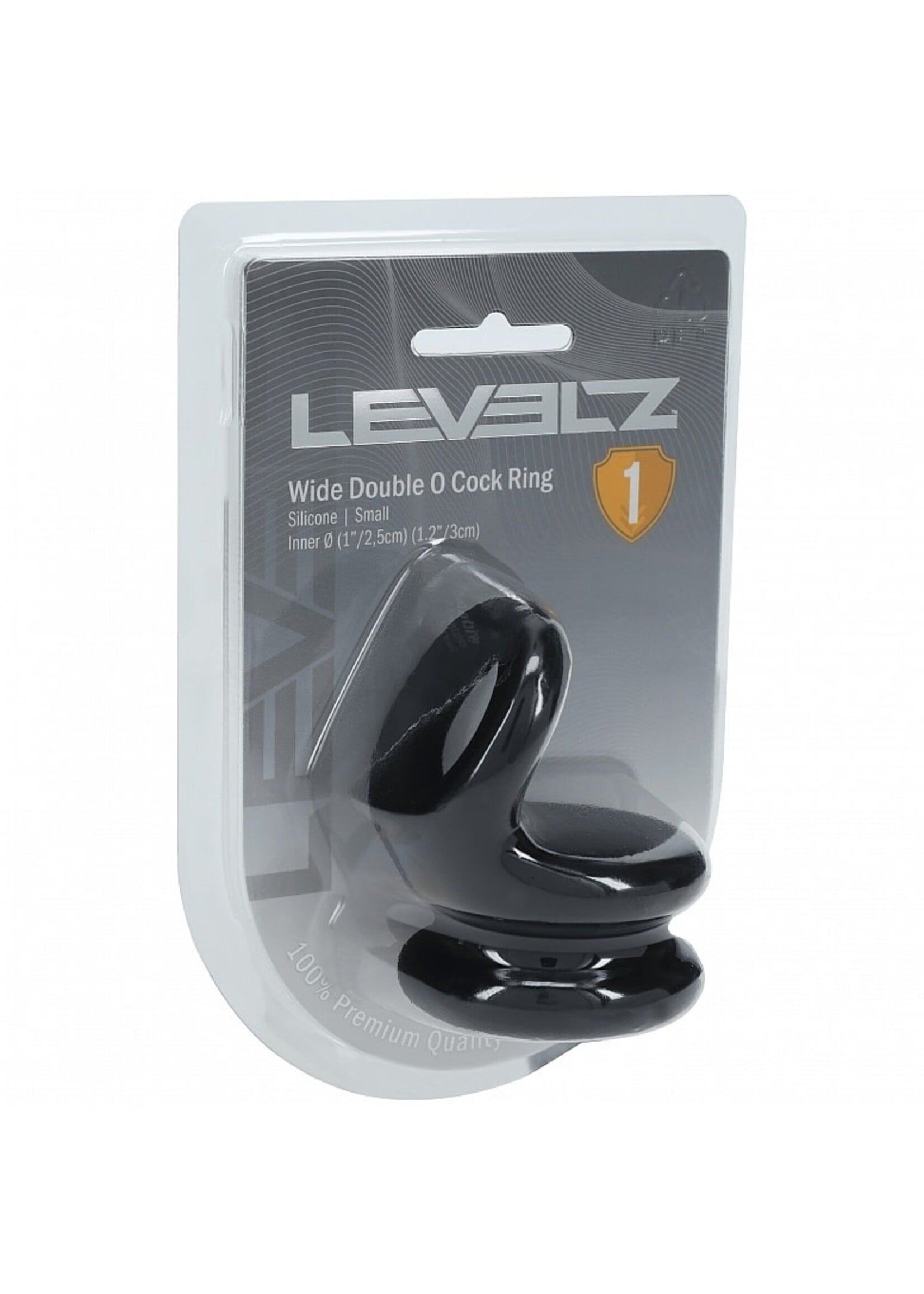 Shots Levelz Levelz Wide Double O Silicone Cock Ring S Black