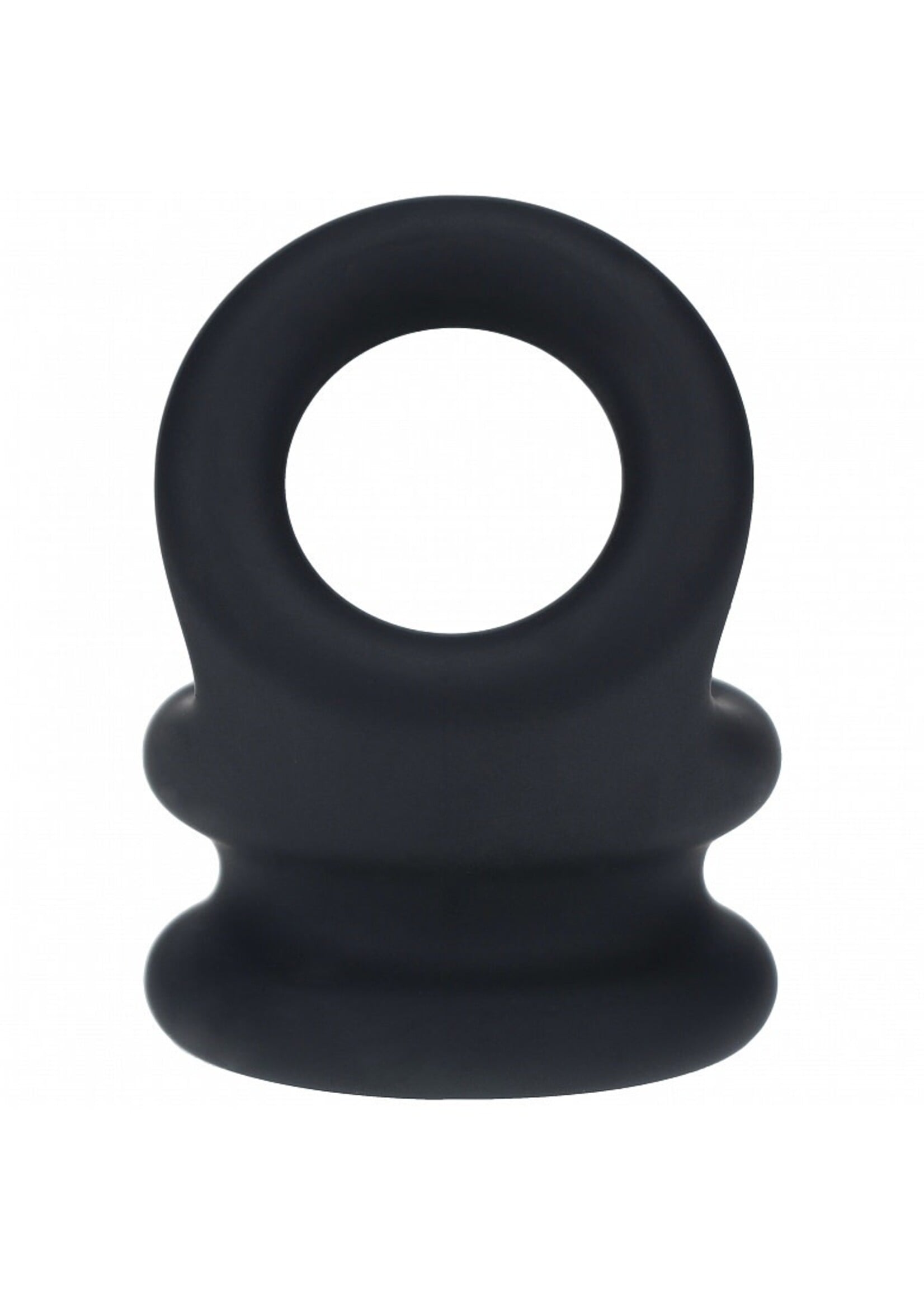 Shots Levelz Levelz Wide Double O Silicone Cock Ring S Black