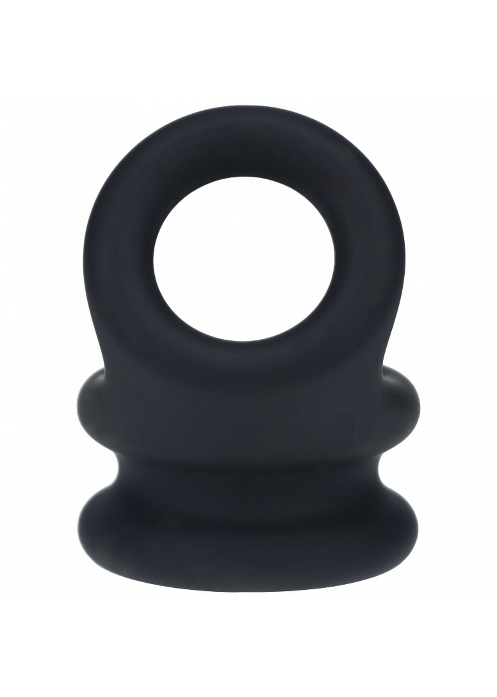 Shots Levelz Levelz Wide Double O Silicone Cock Ring S Black